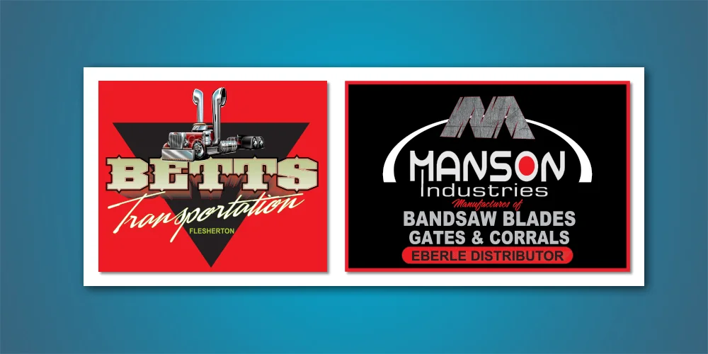 Custom signs for Brett’s Transportation and Manson Industries