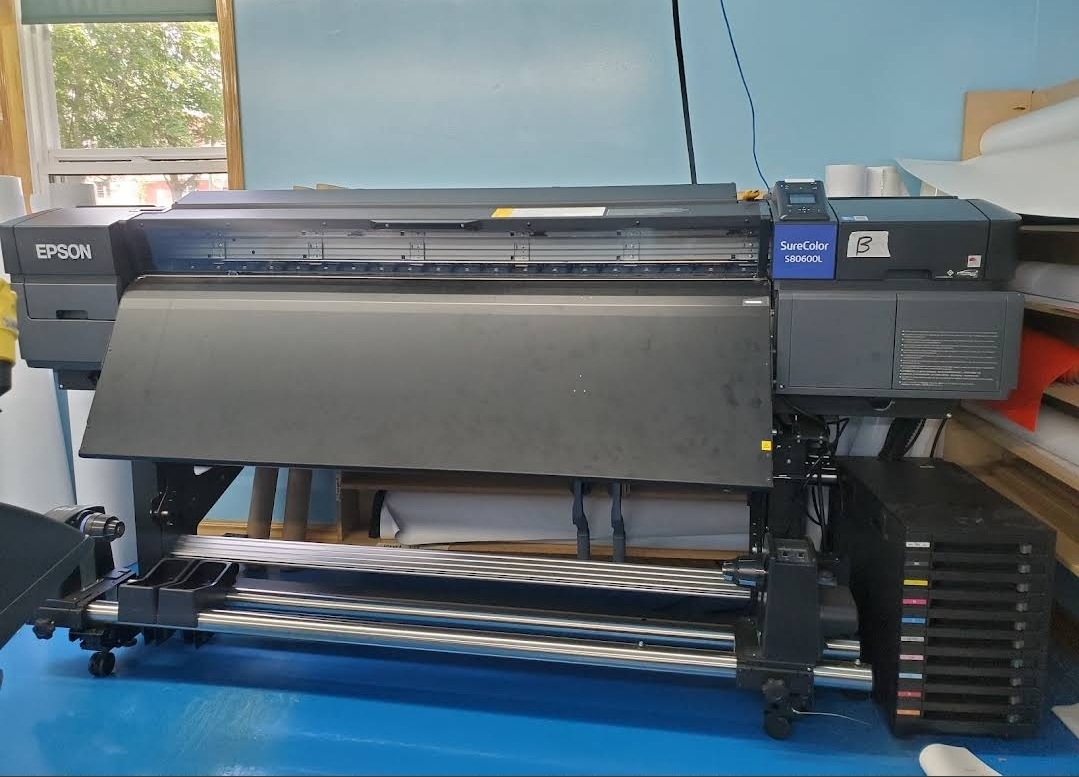 Wide-format printer in the Country Decals shop